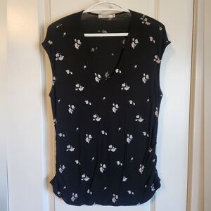 Black Floral Women's Top